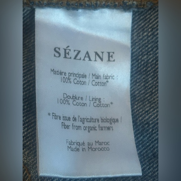 Sezane Brut Sexy Jeans 27 High Rise Straight Leg Button Fly Blue Designer Women - Picture 11 of 12